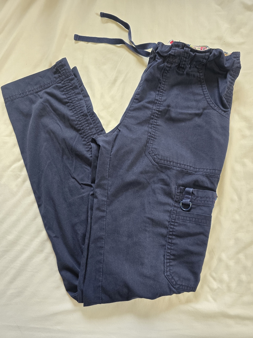 koi Navy Drawstring Cargo Pants with Utility Pocket